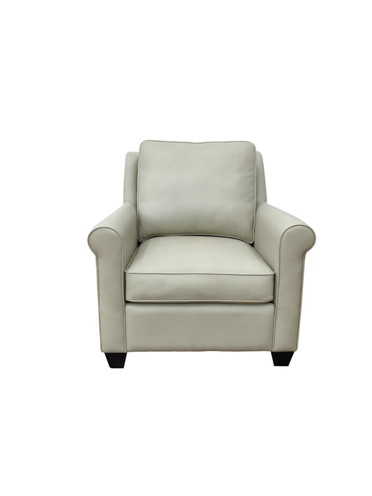 Sydney Roll Arm Chair + Ottoman