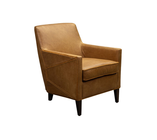 Designer leather chair with unique stitch detail