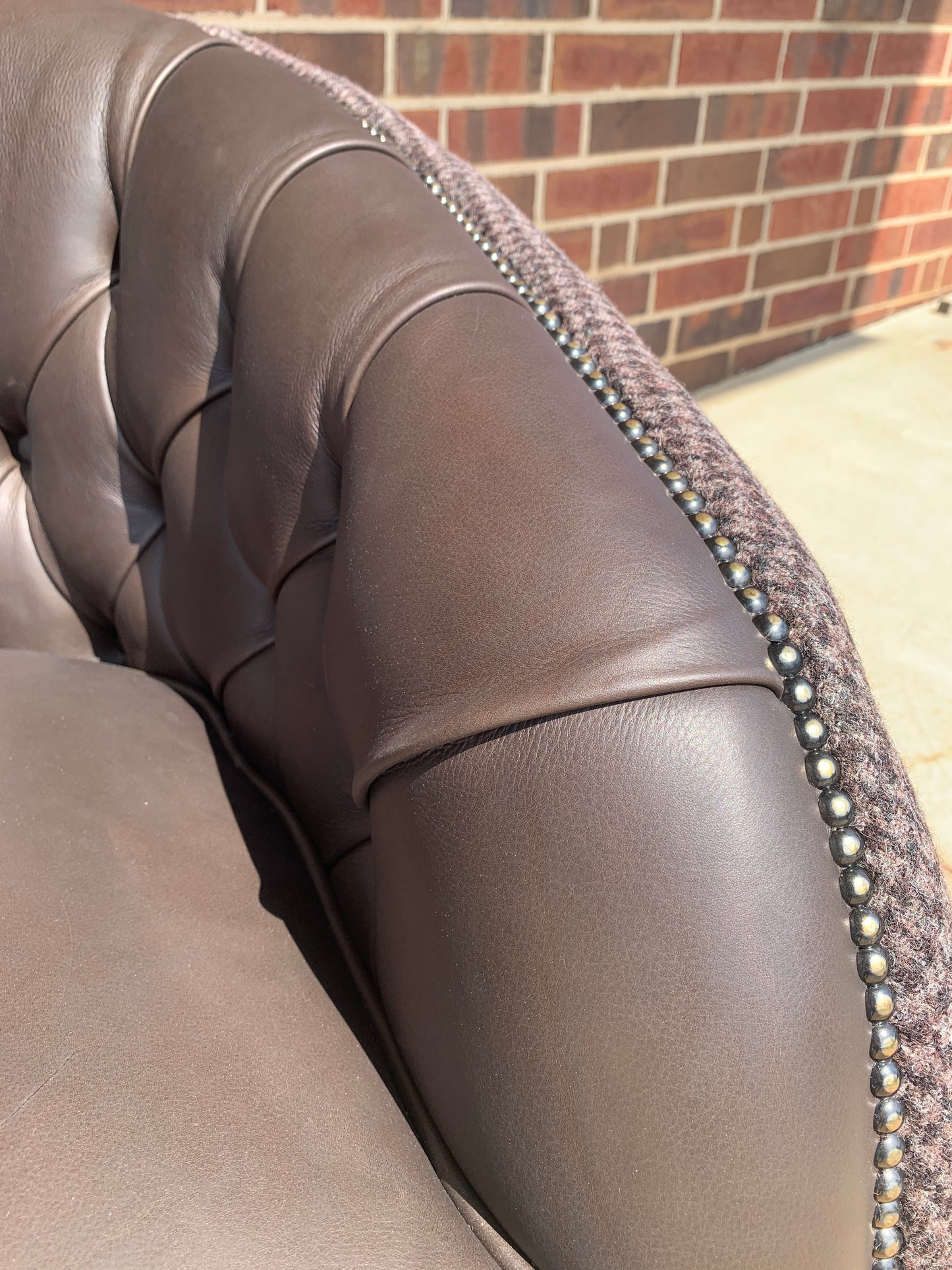 Houndstooth Barrel Chair